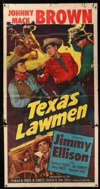 4j693 TEXAS LAWMEN 3sh '51 cool montage of cowboys Johnny Mack Brown & James Ellison!