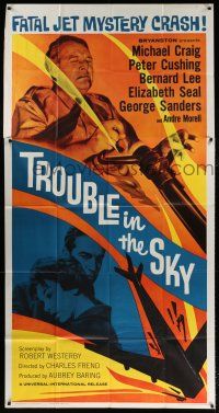 4j710 TROUBLE IN THE SKY 3sh '60 Michael Craig, Peter Cushing, fatal jet crash mystery solved!