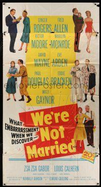 4j729 WE'RE NOT MARRIED 3sh '52 artwork of Ginger Rogers, young Marilyn Monroe & nine others!