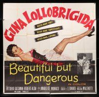 4j193 BEAUTIFUL BUT DANGEROUS 6sh '57 wonderful full-length art of sexy Gina Lollobrigida!