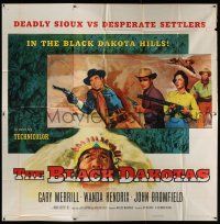 4j194 BLACK DAKOTAS 6sh '54 desperate settler Gary Merrill vs deadly Sioux Native American Indians!