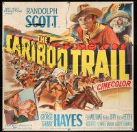 4j198 CARIBOO TRAIL 6sh '50 Randolph Scott & Gabby Hayes vs Native American Indians, cool art!