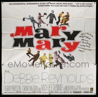 4j223 MARY MARY 6sh '63 Debbie Reynolds, Barry Nelson, Michael Rennie, musical comedy!