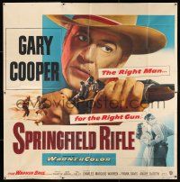 4j244 SPRINGFIELD RIFLE 6sh '52 cool art of Gary Cooper w/ rifle, the right man for the right gun!