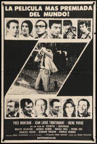 4j064 Z Argentinean '69 Yves Montand, Costa-Gavras classic, montage of many stars & key scene!