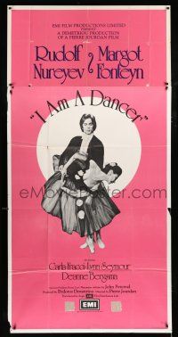 4j026 I AM A DANCER English 3sh '72 Rudolf Nureyev, Margot Fonteyn, cool image of dancing couple!