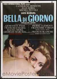 4j102 BELLE DE JOUR Italian 1p '67 Luis Bunuel, close up of sexy Catherine Deneuve & Jean Sorel!