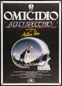 4j118 DEAD OF WINTER Italian 1p '88 directed by Arthur Penn, completely different skull art!
