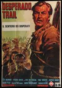 4j119 DESPERADO TRAIL Italian 1p '66 Lex Barker as Old Shatterhand, Pierre Brice as Winnetou!