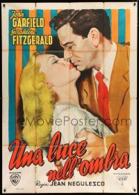 4j158 NOBODY LIVES FOREVER Italian 1p '46 Ciriello art of John Garfield & Geraldine Fitzgerald!