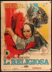 4j160 NUN Italian 1p '67 art of religious Anna Karina & Suzanne Simonin by Angelo Cesselon!