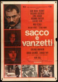 4j174 SACCO & VANZETTI Italian 1p '71 Giuliano Montaldo anarchist bio starring Gian Maria Volonte!