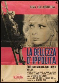 4j177 SHE GOT WHAT SHE ASKED FOR Italian 1p '62 sexy blonde Gina Lollobrigida full-length & c/u!