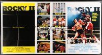 4j016 ROCKY II 1-stop poster '79 Sylvester Stallone & Carl Weathers fight in ring, sequel!
