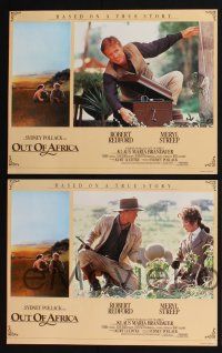 4k588 OUT OF AFRICA 6 English LCs '85 Robert Redford & Meryl Streep, directed by Sydney Pollack!