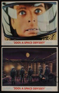 4k516 2001: A SPACE ODYSSEY 7 LCs '68 Stanley Kubrick sci-fi classic, Gary Lockwood, Keir Dullea!