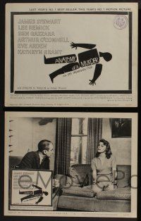 4k083 ANATOMY OF A MURDER 8 LCs '59 Otto Preminger, James Stewart, Lee Remick, Saul Bass title card