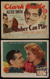 4k090 ANY NUMBER CAN PLAY 8 LCs '49 sexy Alexis Smith is Clark Gable's new number, Audrey Totter!