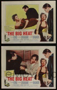 4k110 BIG HEAT 8 LCs '53 great images of Glenn Ford & sexy Gloria Grahame, Fritz Lang noir!