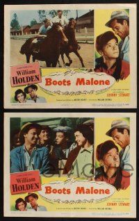 4k565 BOOTS MALONE 6 LCs '51 William Holden, young horse jockey Johnny Stewart!