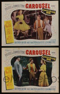 4k568 CAROUSEL 6 LCs '56 Gordon MacRae, Shirley Jones on carousel horse, musical!