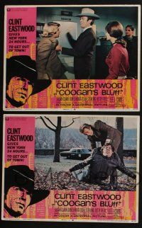 4k158 COOGAN'S BLUFF 8 LCs '68 cowboy Clint Eastwood in New York City, directed by Don Siegel!