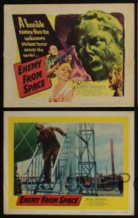 4k192 ENEMY FROM SPACE 8 LCs '57 Val Guest's Quatermass II, sequel to Quartermass Xperiment!