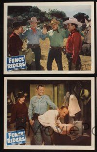 4k692 FENCE RIDERS 4 LCs '50 cowboys Whip Wilson & Andy Clyde with pretty Reno Browne!