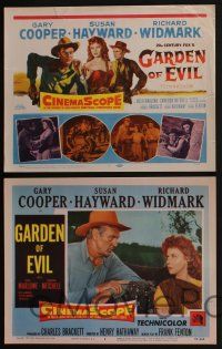 4k226 GARDEN OF EVIL 8 LCs '54 Gary Cooper, sexy Susan Hayward, & Richard Widmark!