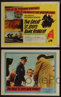 4k237 GREAT ST. LOUIS BANK ROBBERY 8 LCs '59 Molly McCarthy & Steve McQueen in his second movie!