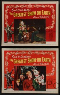 4k529 GREATEST SHOW ON EARTH 7 LCs '52 Cecil B. DeMille classic, Charlton Heston, Stewart!