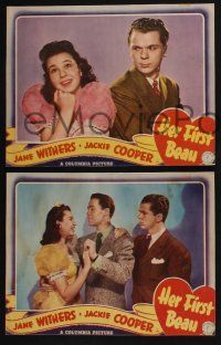 4k827 HER FIRST BEAU 3 LCs '41 Jane Withers, Jackie Cooper, love at the not so awkward age!