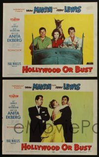 4k252 HOLLYWOOD OR BUST 8 LCs '56 wacky Dean Martin & Jerry Lewis w/sexy Anita Ekberg!