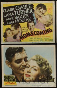 4k253 HOMECOMING 8 LCs '48 Clark Gable & Lana Turner, Anne Baxter, John Hodiak in WWII!