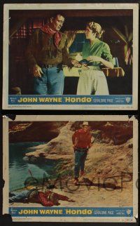 4k531 HONDO 7 3D LCs '53 cowboy western images of John Wayne, Geraldine Page, Ward Bond!