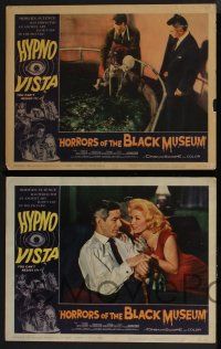 4k532 HORRORS OF THE BLACK MUSEUM 7 LCs '59 June Cunningham, Michael Gough, English horror!