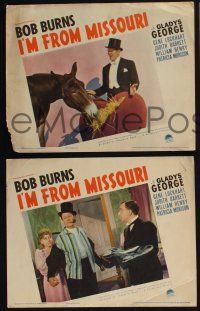 4k833 I'M FROM MISSOURI 3 LCs '39 Bob Burns in tuxedo, donkey & pretty Gladys George!