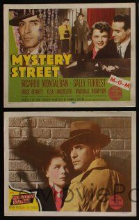 4k344 MYSTERY STREET 8 LCs '50 Ricardo Montalban, Sally Forrest. John Sturges film noir!