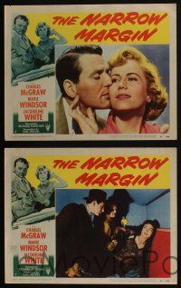 4k346 NARROW MARGIN 8 LCs '52 Richard Fleischer classic film noir, sexy Marie Windsor!
