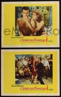 4k860 NEVER ON SUNDAY 3 LCs '60 sexy prostitute Melinda Mercouri, directed by Jules Dassin!