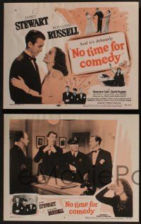 4k355 NO TIME FOR COMEDY 8 LCs R56 cool images of Jimmy Stewart & Rosalind Russell!