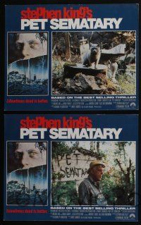 4k377 PET SEMATARY 8 LCs '89 from Stephen King's best selling thriller, Fred Gwynne!