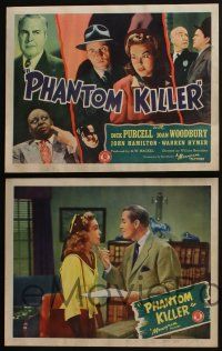 4k378 PHANTOM KILLER 8 LCs '42 Dick Purcell, Joan Woodbury, Mantan Moreland, film noir!