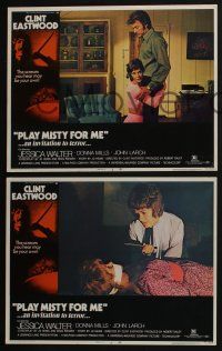 4k865 PLAY MISTY FOR ME 3 LCs '71 classic Clint Eastwood, Jessica Walter, an invitation to terror!