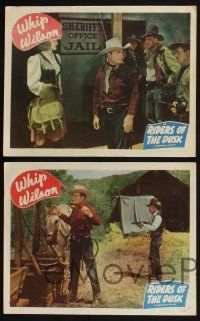 4k760 RIDERS OF THE DUSK 4 LCs '49 cowboy Whip Wilson in cool western action scenes!
