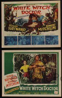 4k502 WHITE WITCH DOCTOR 8 LCs '53 Susan Hayward & Robert Mitchum in African jungle!