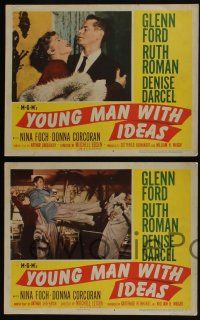 4k604 YOUNG MAN WITH IDEAS 6 LCs '52 Glenn Ford with sexy Ruth Roman, Denise Darcel & Nina Foch!