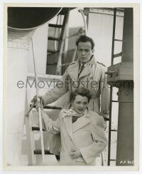 4m060 ACROSS THE PACIFIC 8.25x10 still '42 Humphrey Bogart & Mary Astor climb down ship's ladder!