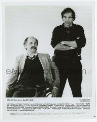 4m171 BORN ON THE FOURTH OF JULY candid 8x10 still '89 director Oliver Stone & real life Ron Kovic!