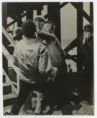 4m190 CAPE FEAR 7.5x9.5 still '62 Robert Mitchum beats up three men hired to beat him up!